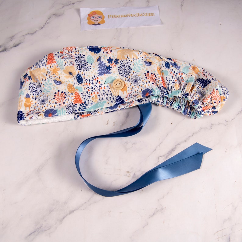 Pine Scrub Cap LongShort Hair Women Scrub Cap Medical Cap Ponytail Flower Surgical Cap Easter Gift Nurse Gift Surgical Cap Women