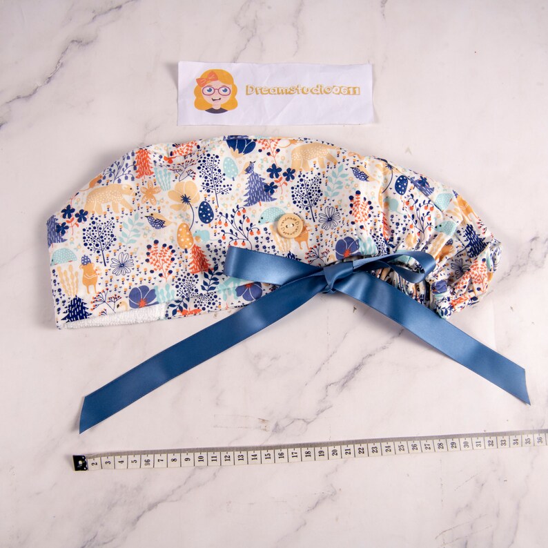 Pine Scrub Cap LongShort Hair Women Scrub Cap Medical Cap Ponytail Flower Surgical Cap Easter Gift Nurse Gift Surgical Cap Women