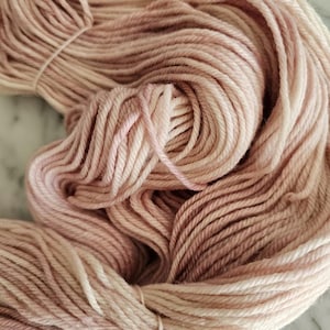 Pink yarn soft mauve Heather DK  Superwash Merino