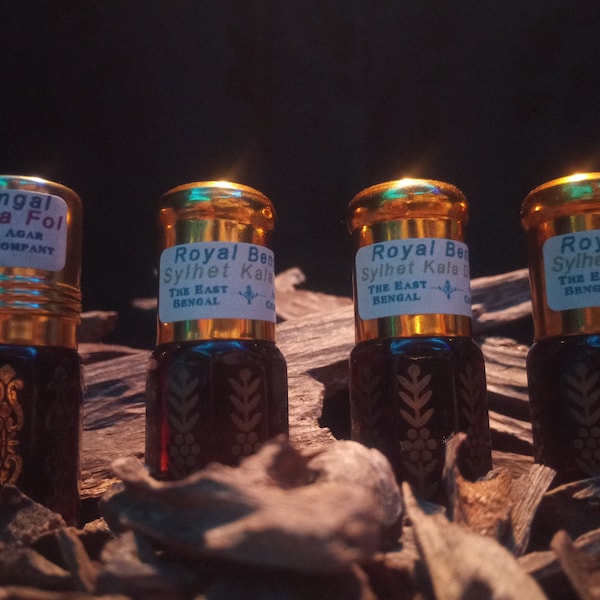 4 x Oudh Extreme, Pure Artisanal oil, Gift/Sample Pack: Kala Lal, Kala Fol, Kala Al Hind, Kala Dhuma II- Sylhet/Assam border region