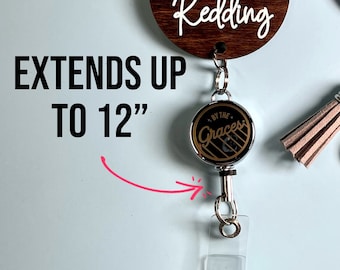 Complemento de carrete retráctil para cordones, llaves o credenciales: se extiende hasta 12" - Complemento de cordón retráctil