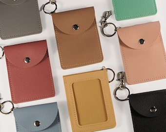 Vegan Leather Wallet/Badge Holder Add-on for Personalized Lanyards