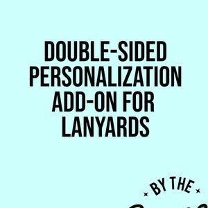 Complemento de personalización de doble cara para cordones