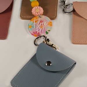 Cartera de cuero vegano/porta credencial adicional para cordones personalizados imagen 3
