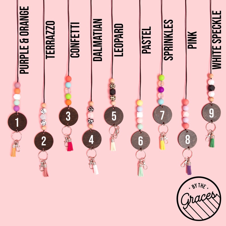 Personalized Beaded Lanyard for Keys or ID Badge Teacher Etsy