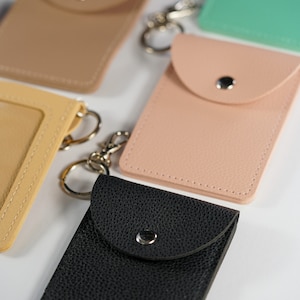 Cartera de cuero vegano/porta credencial adicional para cordones personalizados imagen 6