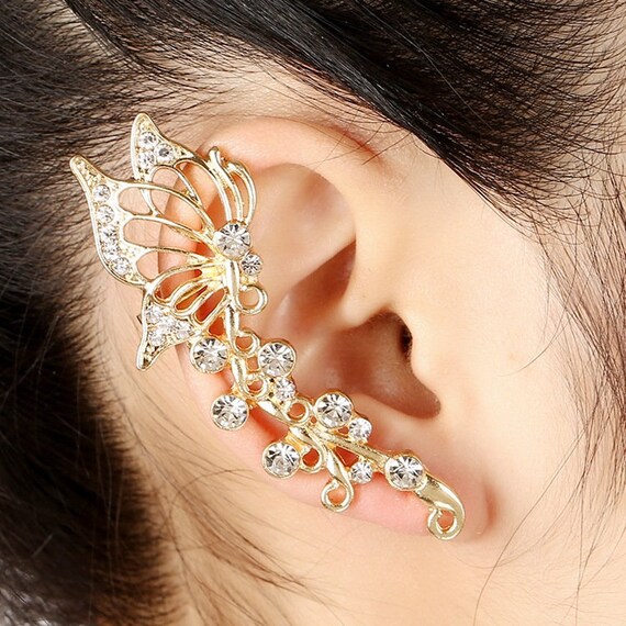 Butterfly ear 2024 cuff earrings