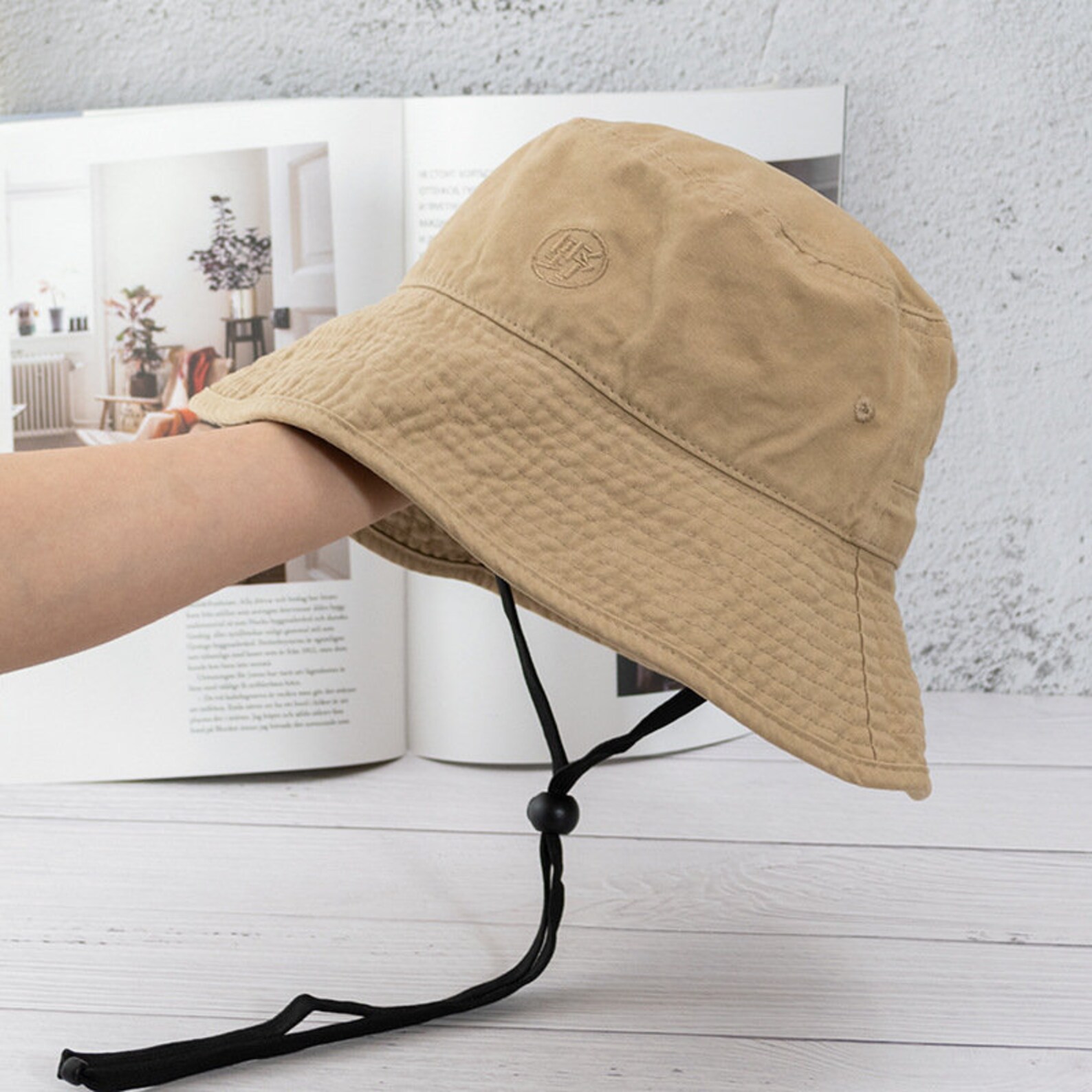 3color Washed cotton work clothes style drawstring Etsy