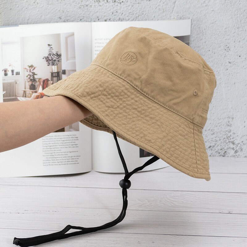 3color Washed Cotton Work Clothes Style Drawstring Etsy