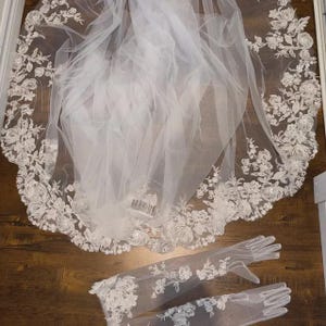 Custom Lace Bridal Gloves: Long Wedding Sleeves,finger gloves