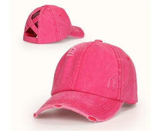 Rose Gold High Ponytail Hat - Etsy 