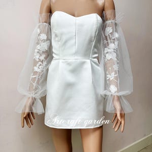 Mangas bufantes personalizadas para casamento, mangas para vestidos de noiva, acessórios boho, mangas de noiva cor marfim, mangas de renda