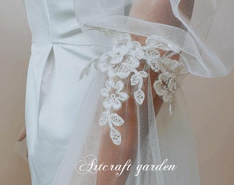 Custom Lace Detachable Bridal Sleeves: Wedding Dress Accessory,boho