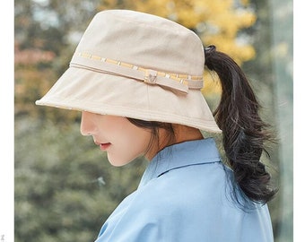 Pony Tail Bucket Hat - Etsy
