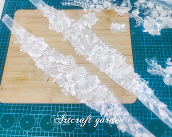 Custom Beaded spark lace tulle wedding straps,detachable sleeves for wedding dress,removable lace sleeves,ivory wedding straps