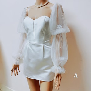 Custom sleeves,detachable lace sleeves,boho wedding sleeves,pearl flower wedding sleeves