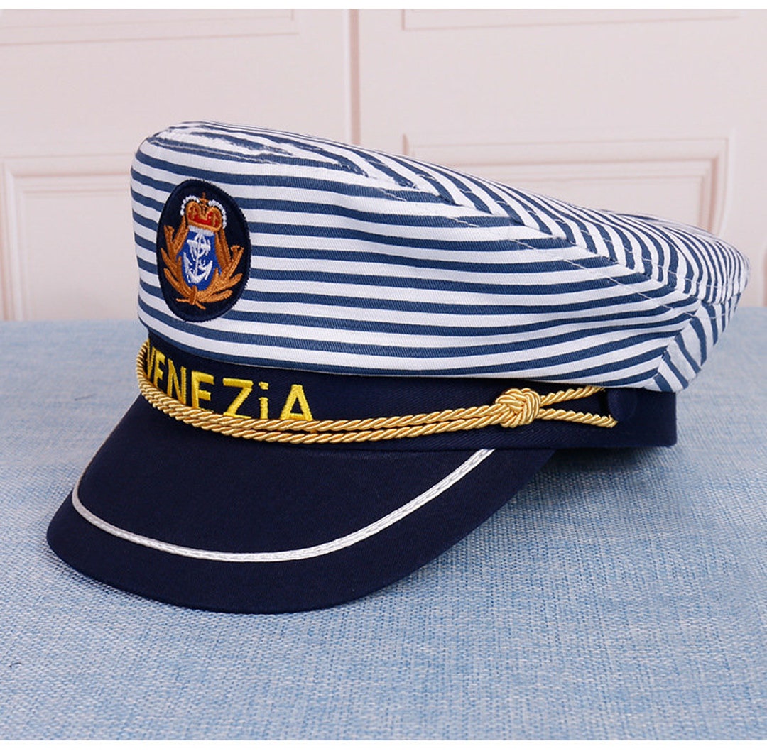 navy blue captains hat