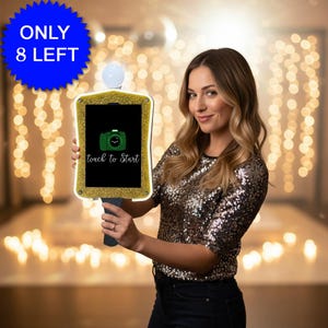 LED Paddle Mirror Roaming Photo Booth.  Selfie Photo Booth Shell: iPad & Android Compatible