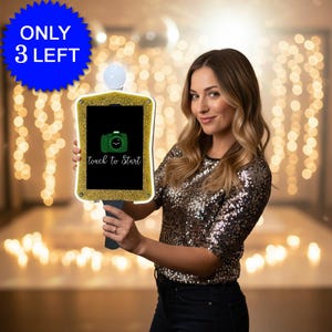 LED Paddle Mirror Roaming Photo Booth.  Selfie Photo Booth Shell: iPad & Android Compatible