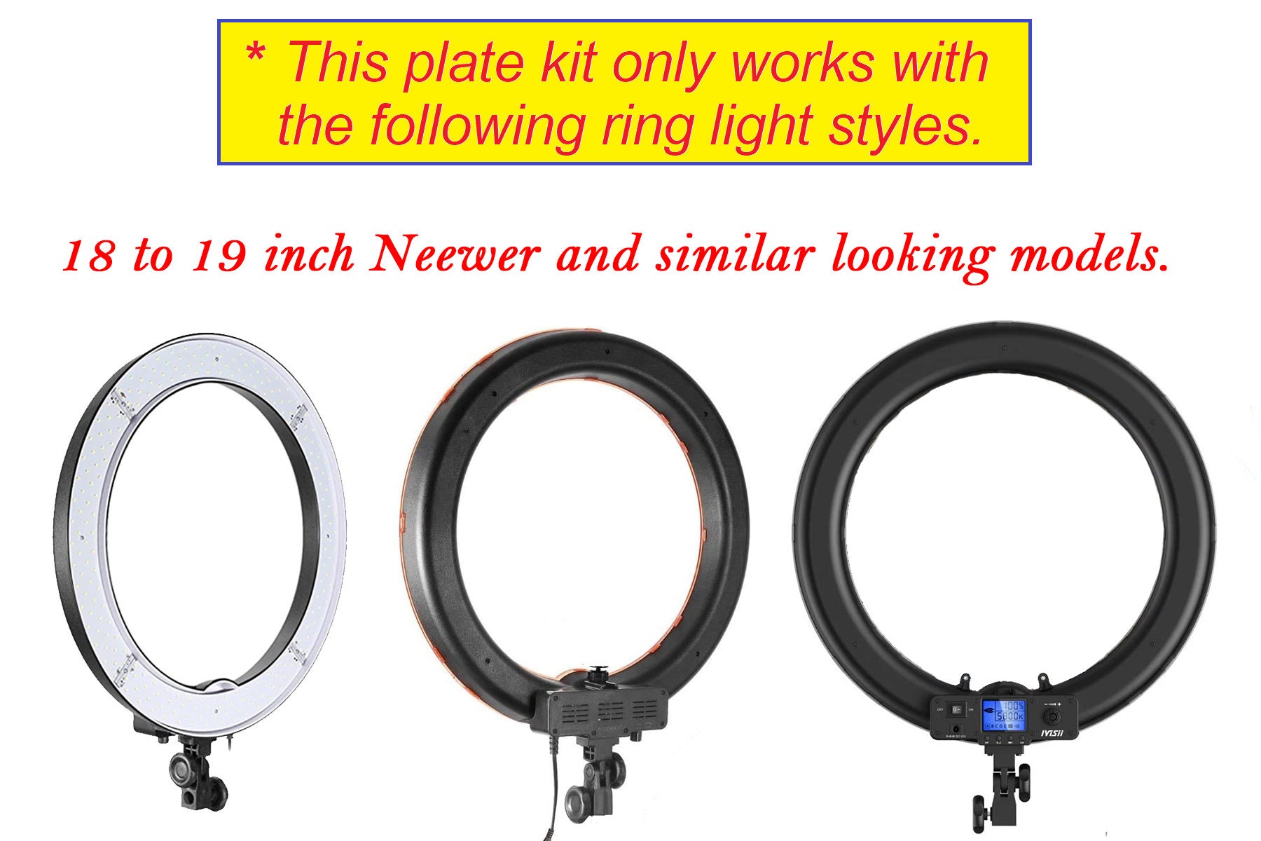 DIY Ring Light iPad Photo Booth Kit for Neewer Light Black 