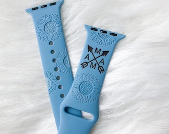 Sunflower MAMA SVG for watch bands - Laser File - Arrows