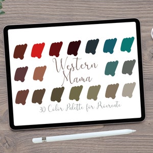 Western Mama Color Palette for Procreate- Procreate Color Swatch - Boho Color Palette