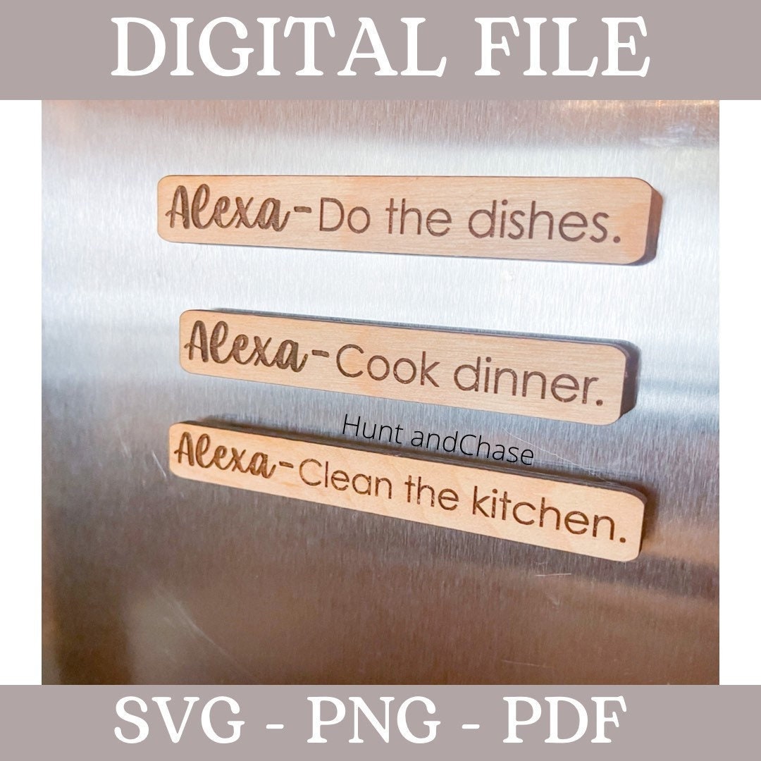Alexa Kitchen Magnet Set SVG | Laser Cut File (digital Download) - Etsy