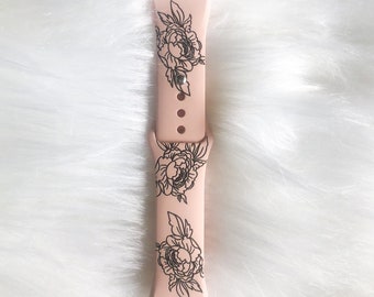 Peony SVG for watch bands - Laser File