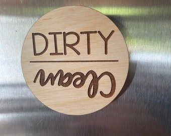 Clean/Dirty Dishwasher Magnet SVG -- NO Physical Product -- Glowforge Ready -- Laser Ready