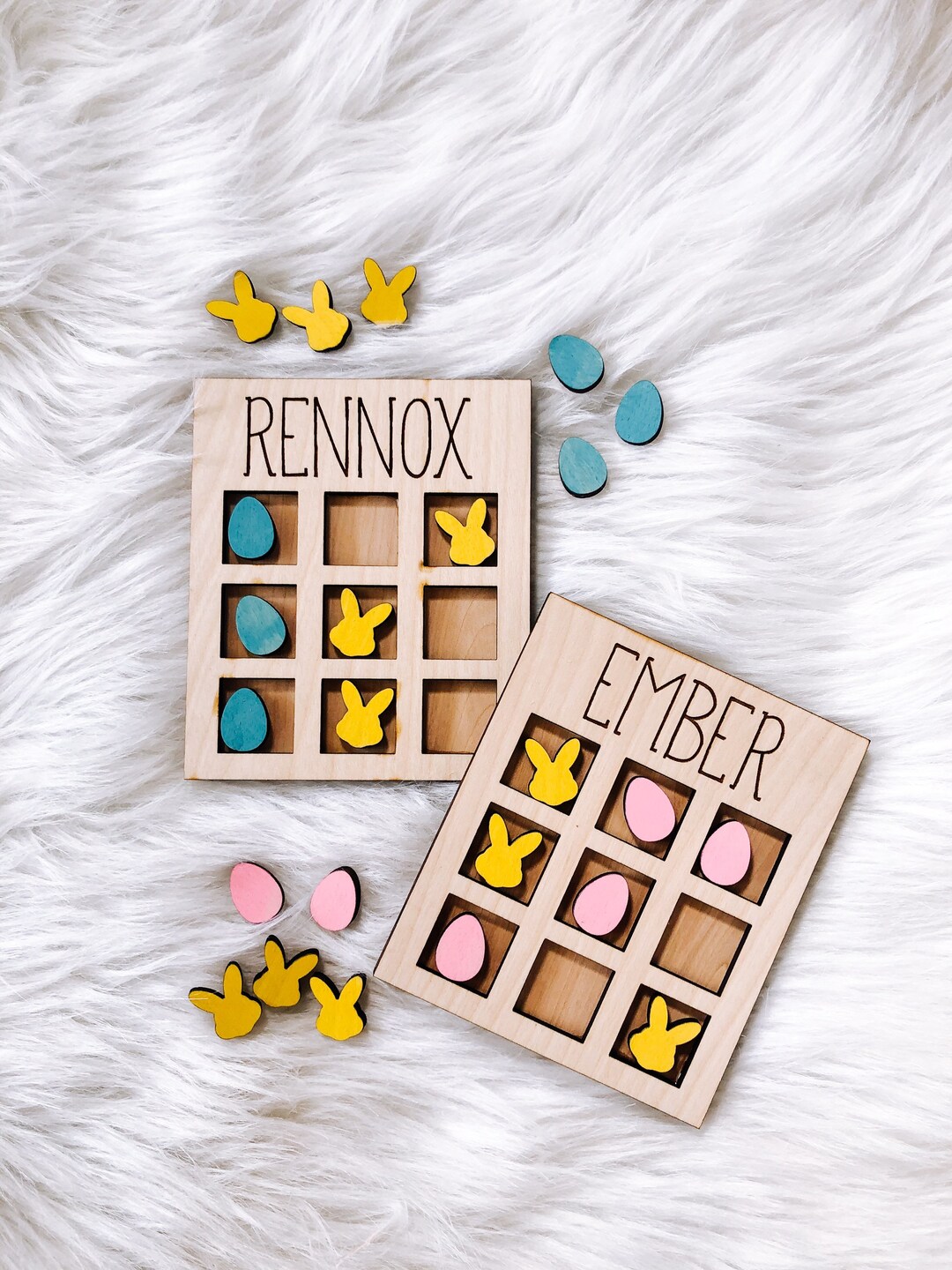 Easter Themed Tic Tac Toe Board SVG -- Laser Cut File - Etsy