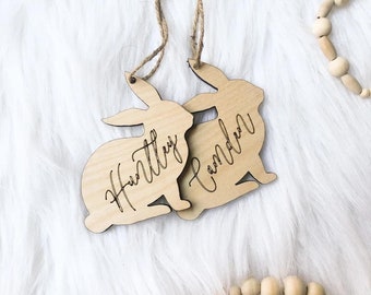 Bunny Tag SVG - Laser Cut File, Easter Spring Decor (Digital Download)
