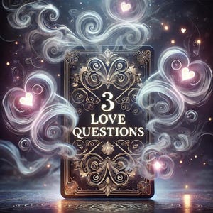 Tres preguntas de amor específicas - ¡Entrega en 2 días! Por favor, lea la descripción.