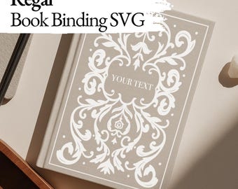 Vintage Book Binding SVG - Ornate Cover Design (Digital Download)