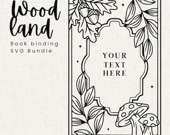 Woodland Bookbinding SVG Set – Cruel PrinceBook SVG, The Folk of the Air Book Binding Design, Forest Mushroom Book Cover