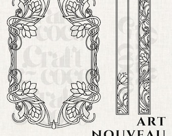 Art Deco Book Binding SVG, Gatsby Book Cover PNG (Digital Download)