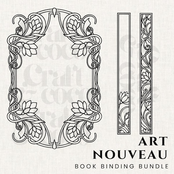 Encadernação de livro Art Déco em SVG, Capa do livro Gatsby em PNG (Download digital)