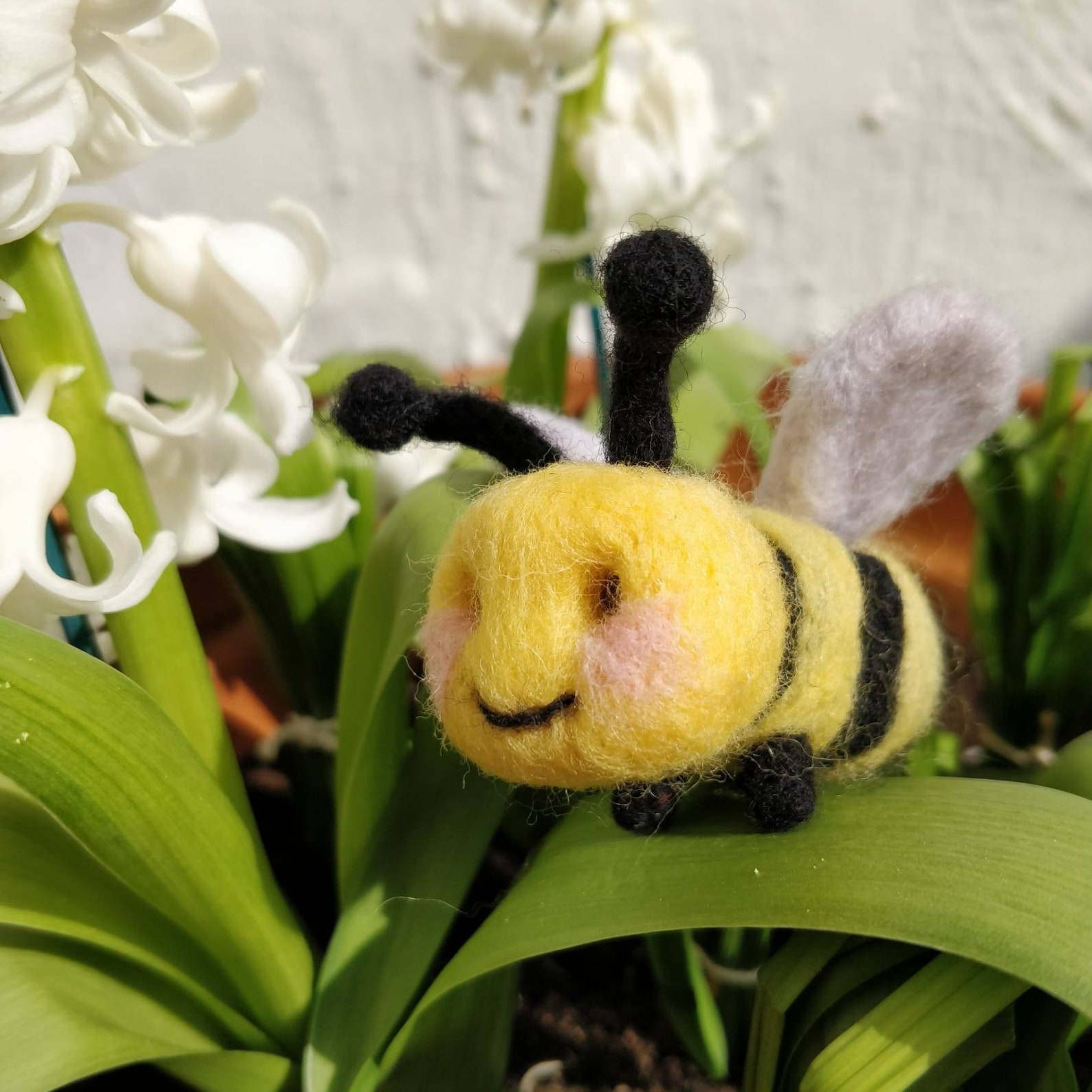 Cute Needle Felted Bee Soft Toy Etsy