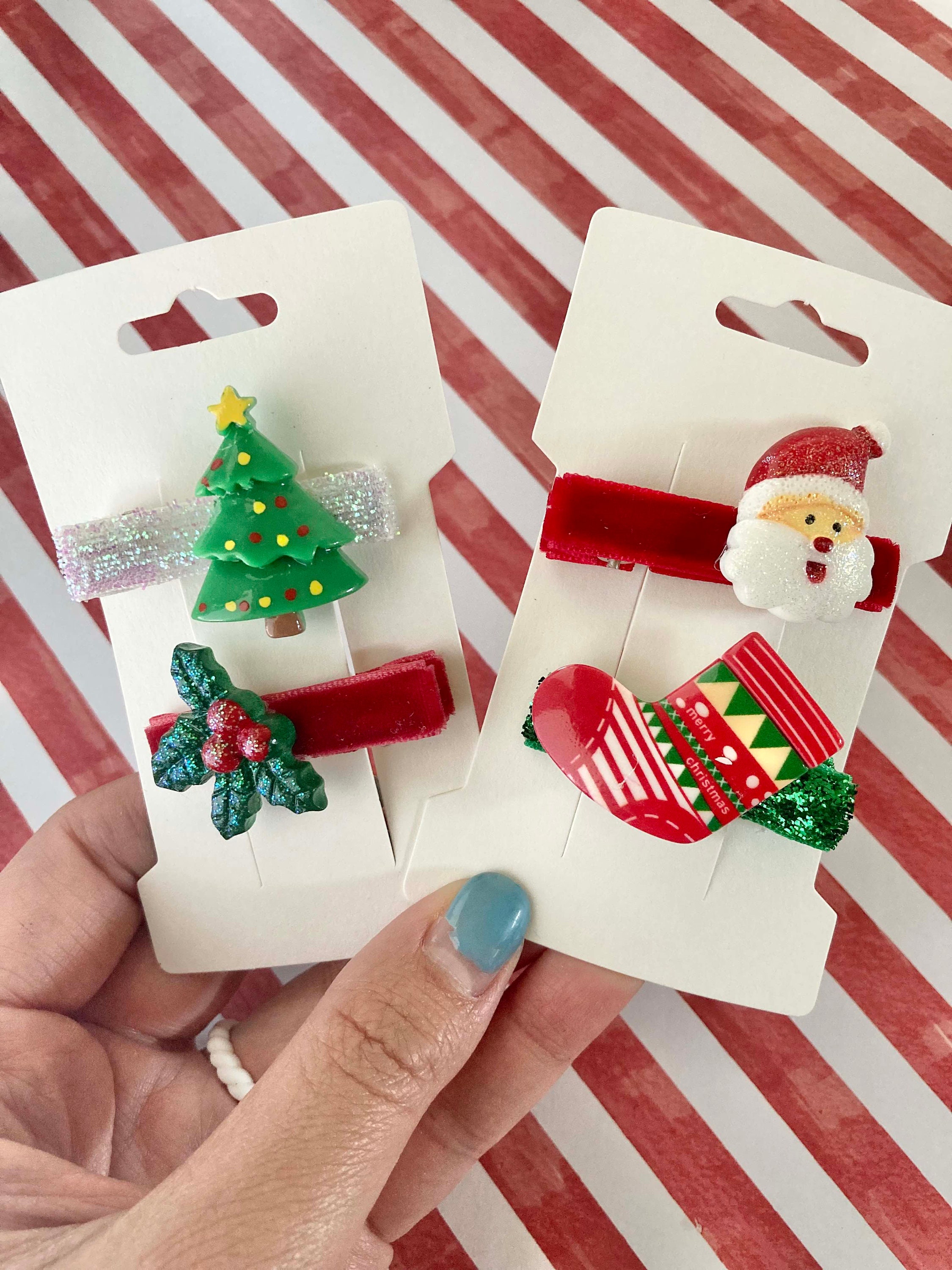 Christmas Hair Clips Girls Christmas Hair Accessories for - Etsy Christmas Hair Clips Girls Christmas Hair Accessories for - Etsy
