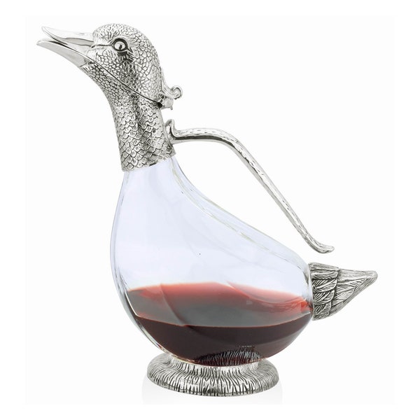 Silver Plated Duck Decanter