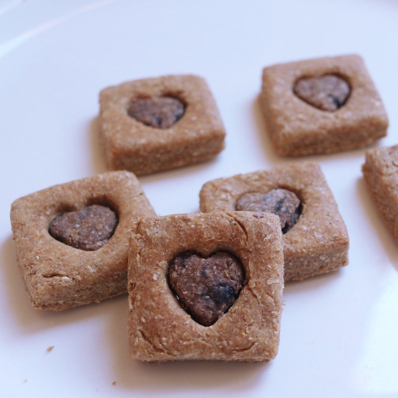 Peanut Butter Blueberry Dog Treats Homemade Dog Treats Etsy