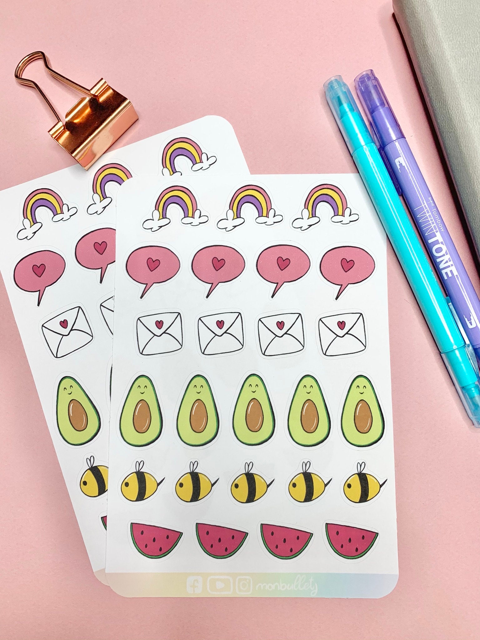 Kawaii sticker board Etsy