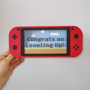 Carte de mise à niveau de la console de jeu | Fichier de découpe de carte SVG 3D Papercut | Cricut DIY
