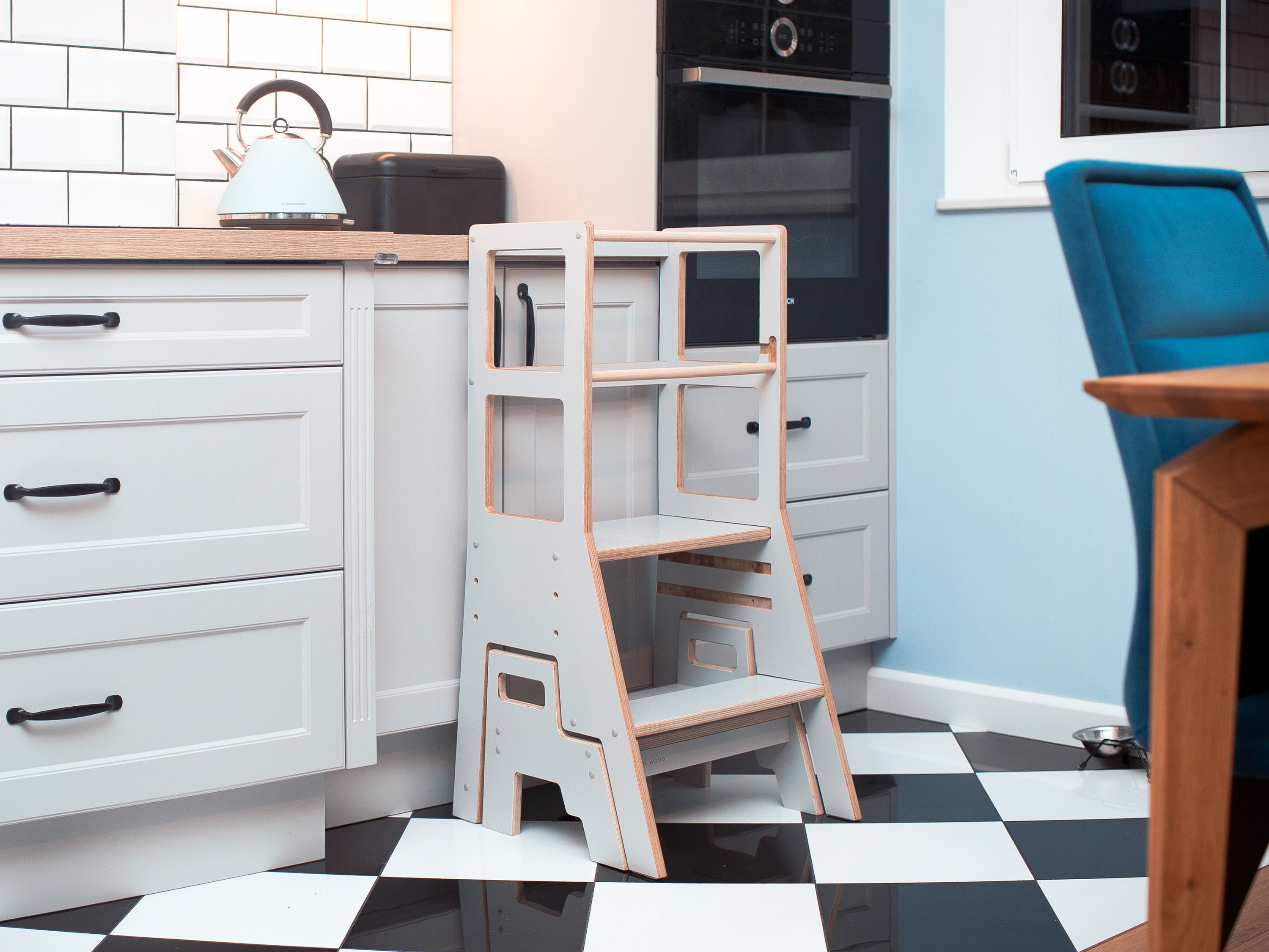 Learning Tower Kitchen Helper Premium Mini Stool Double Etsy