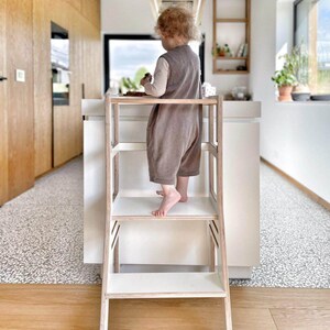 Kitchen Helper Delux Keukenhulpje Deluxe Opstapje Leer Toren Kinderen en baby's Keukentoren Verstelbare toren Montessori toren afbeelding 3