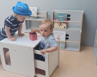 Sedia e tavolo per bambini - il primo set di sedie per bambini Cube Table - Sedia e tavolo per bambini,