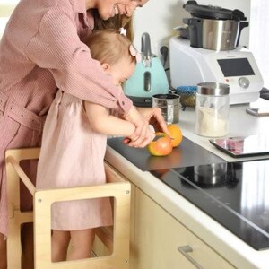 Kitchen Helper Delux Keukenhulpje Deluxe Opstapje Leer Toren Kinderen en baby's Keukentoren Verstelbare toren Montessori toren afbeelding 8