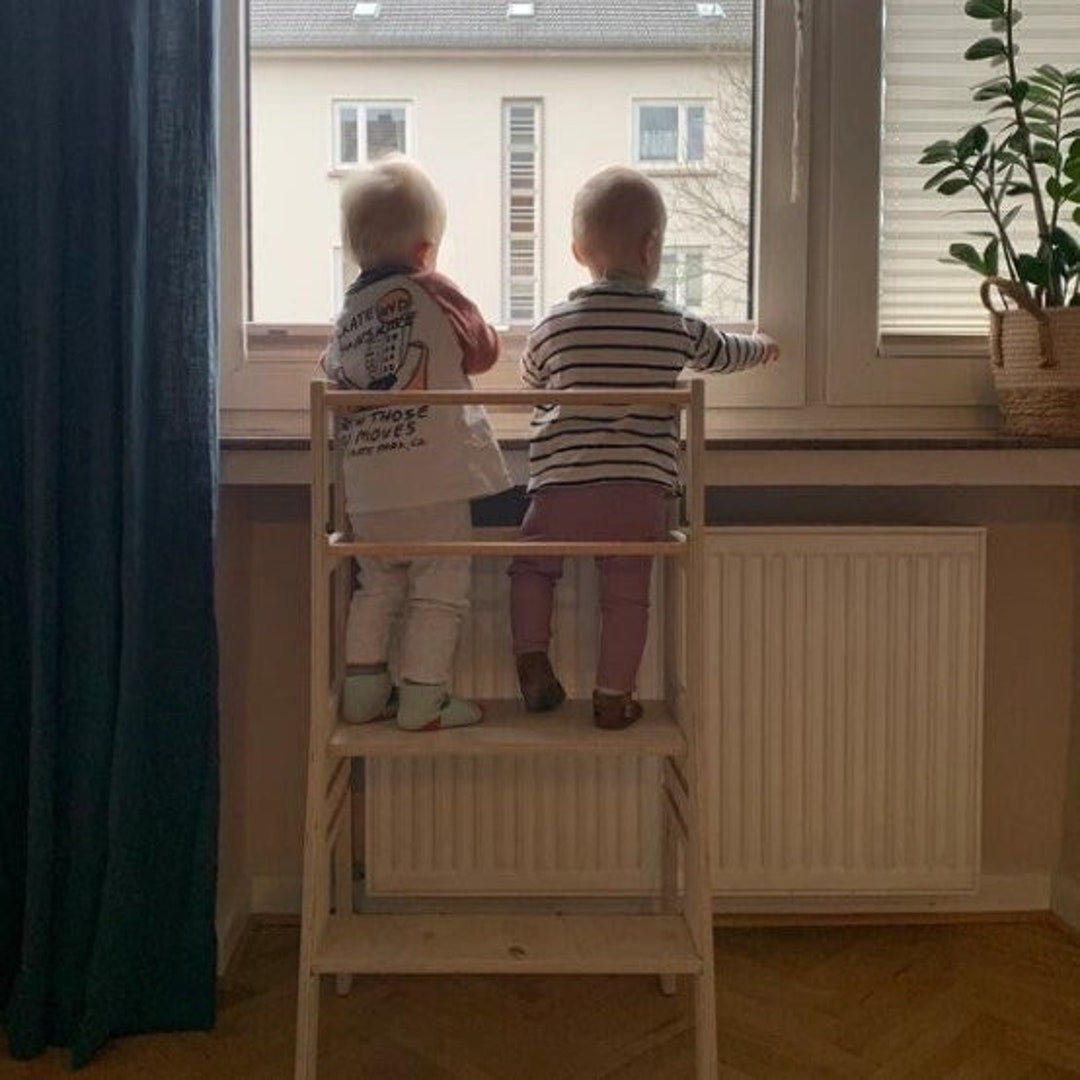 Kitchen Helper Twins Double Learning Stool Tower Zwilling Etsy