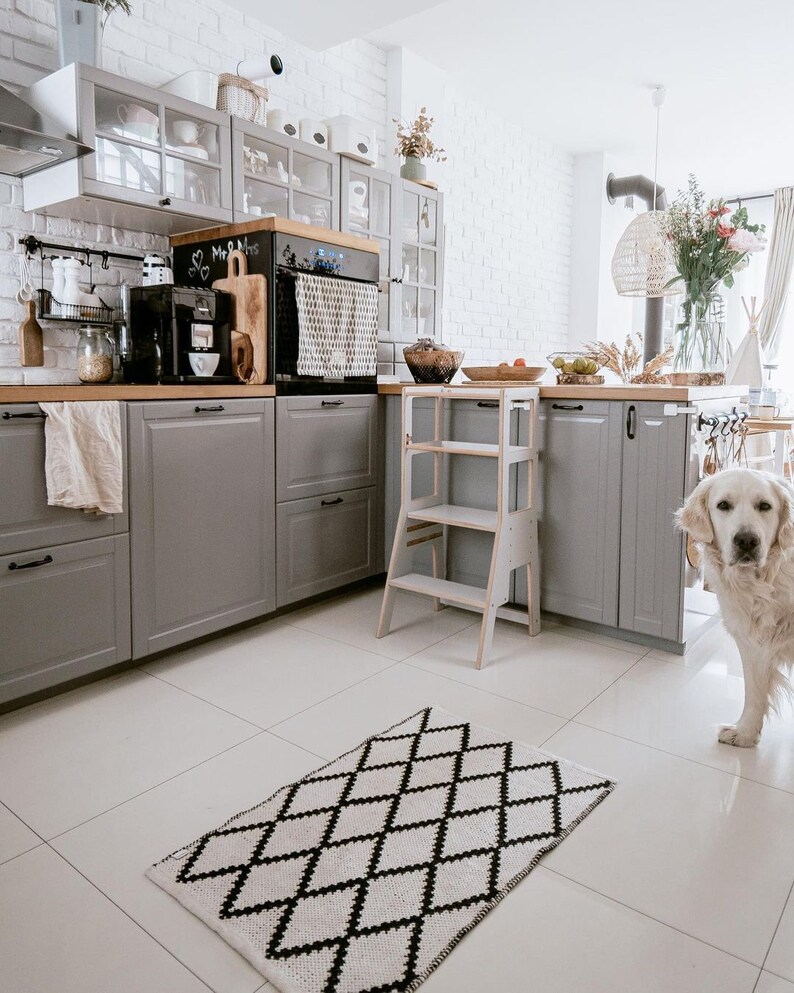 Kitchen Helper Delux Keukenhulpje Deluxe Opstapje Leer Toren Kinderen en baby's Keukentoren Verstelbare toren Montessori toren afbeelding 7