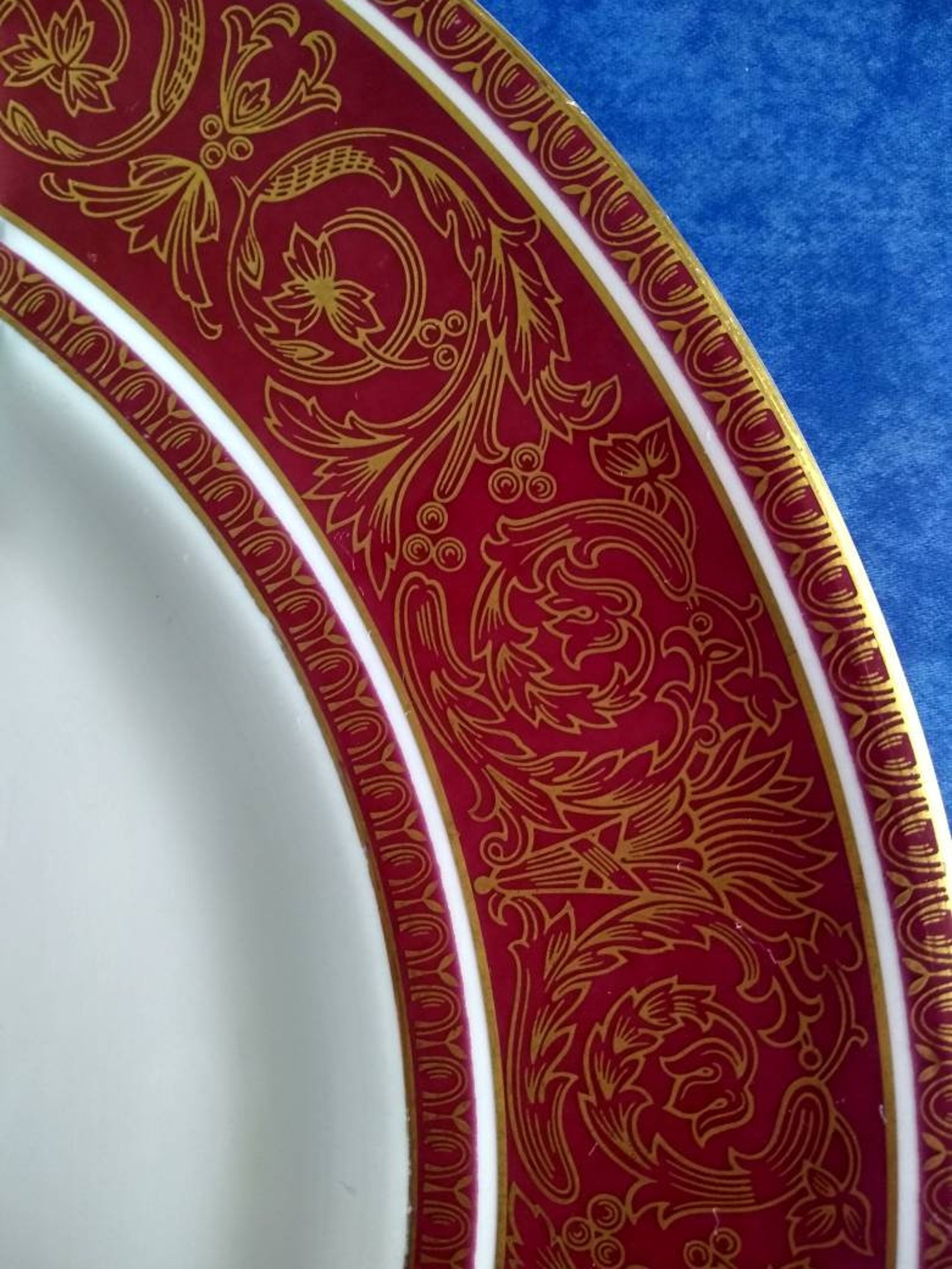 Vintage Royal Doulton Buckingham fine china plates set of 6 Etsy