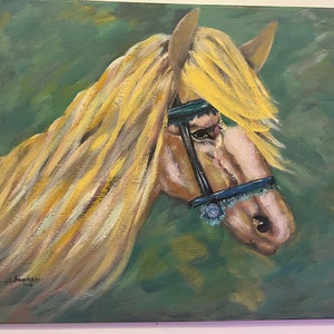 horse painting on canvas original| Horse Portrait|Horse wall art |Horse Acrylic Painting |Horse artwork |horse Gift |house warming gift